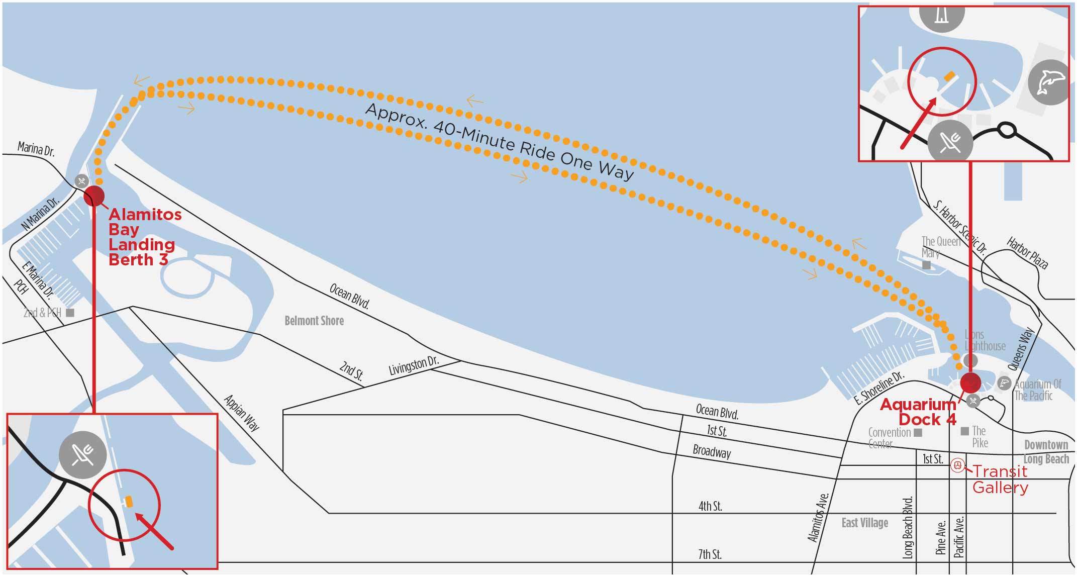 Long Beach Aqualink Map 2021