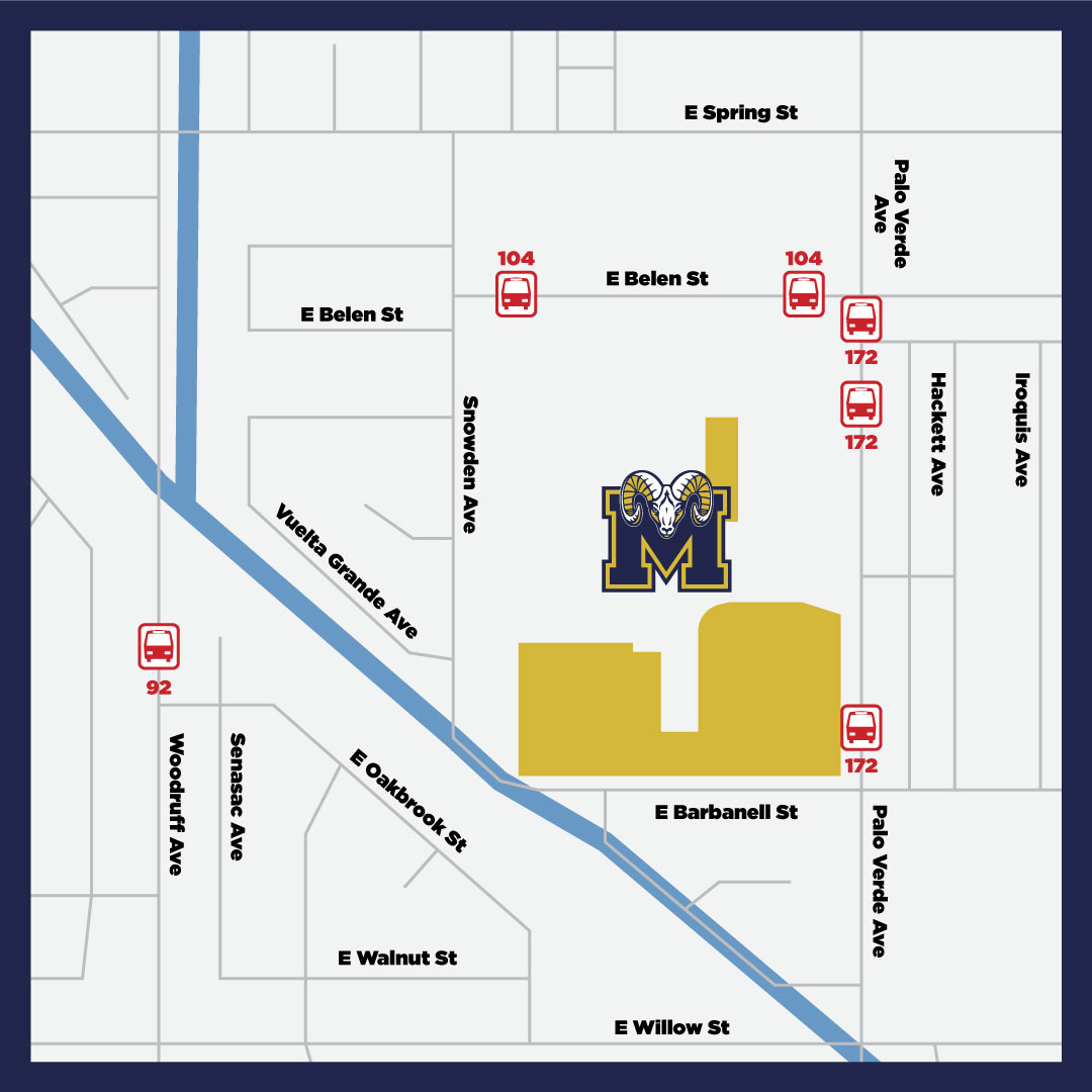 Mapa ng bus ng Millikan High School